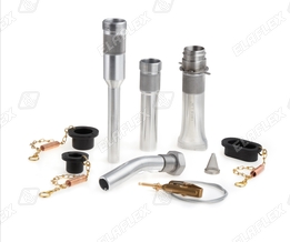 Zubehör und Ersatzteile: Erdungskabelgarnitur, Gummikappengarnituren, Auslaufrohre, Sieb