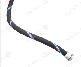 Elaflon PTFE 38 Schlauchleitung mit RMC 38 SS Rundgewinde-Armatur