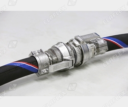 coupled PTFE hose assemblies, MK 50 SS, Adapter VK 50 SS x VK 50 SS, Spannloc stainless steel clamps