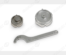 Adapter-Kupplungen für "GW-G" (Gerätewagen Gefahrgut der Feuerwehr) nach DIN 14555-12: