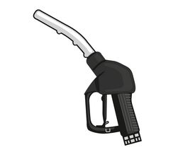 Icon / Clipart<br />Tankstelle Zapfsäule & Zapfventil (schwarz)