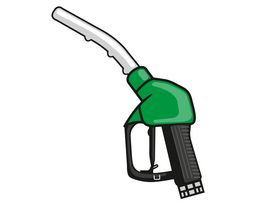 Icon / Clipart<br />Petrol Station Dispenser Pump & Nozzle (green)