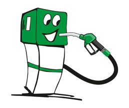 Icon / Clipart<br />Petrol Station Dispenser Pump & Nozzle (green)