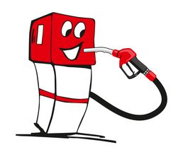 Icon / Clipart<br />Petrol Station Dispenser Pump & Nozzle (red)