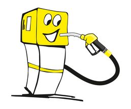 Icon / Clipart<br />Petrol Station Dispenser Pump & Nozzle (yellow)