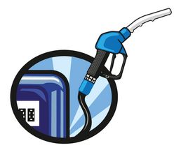 Icon / Clipart<br />Tankstelle Zapfsäule & Zapfventil (blau)