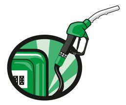 Icon / Clipart<br />Petrol Station Dispenser Pump & Nozzle (green)