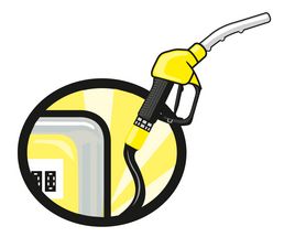 Icon / Clipart<br />Petrol Station Dispenser Pump & Nozzle (yellow)