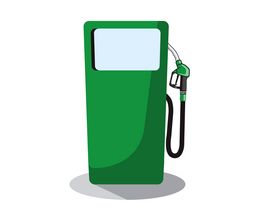 Icon / Clipart<br />Petrol Station Dispenser Pump & Nozzle (green)