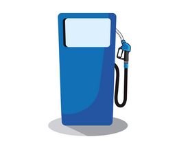 Icon / Clipart<br />Petrol Station Dispenser Pump & Nozzle (blue)