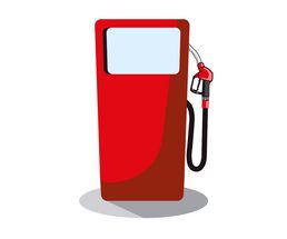 Icon / Clipart<br />Tankstelle Zapfsäule & Zapfventil (rot)