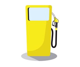 Icon / Clipart<br />Petrol Station Dispenser Pump & Nozzle (yellow)