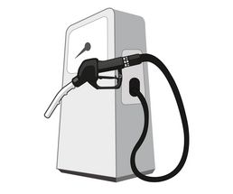 Icon / Clipart<br />Petrol Station Dispenser Pump & Nozzle (black)