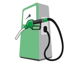 Icon / Clipart<br />Petrol Station Dispenser Pump & Nozzle (green)