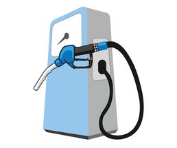 Icon / Clipart<br />Tankstelle Zapfsäule & Zapfventil (blau)