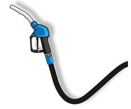 Icon / Clipart<br />Tankstelle Zapfventil & Schlauch (blau)