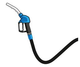 Icon / Clipart<br />Petrol Station Nozzle & Hose (blue)