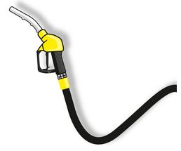 Icon / Clipart<br />Petrol Station Nozzle & Hose (yellow)