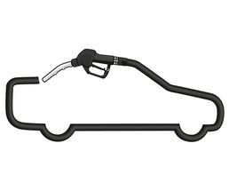 Icon / Clipart<br />Petrol Station Nozzle & Hose (black)