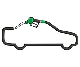 Icon / Clipart<br />Petrol Station Nozzle & Hose (green)