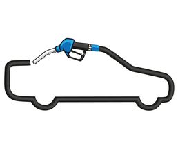 Icon / Clipart<br />Petrol Station Nozzle & Hose (blue)