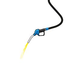 Icon / Clipart<br />Petrol Station Nozzle & Hose Use
