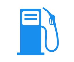 Icon<br />Petrol Station Dispenser Pump & Nozzle (blue)