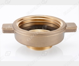 Rail car adapter type KWZ, one end with rail car thread 5½, other end 3" male BSP