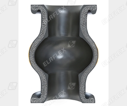 Elaflex-Qualität: Schnittbild eines Gummikompensator-Balges
