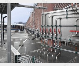 Oasis 'Priority Panel' with ball valves for CNG bus refuelling
