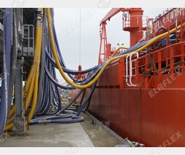 Cargo loading of ship - various media