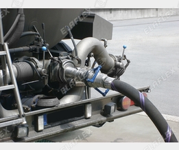 Unloading chemical road tanker