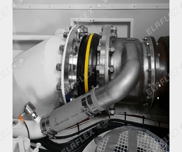 ERV-G Gelbring Gummikompensator, Abgassystem einer Yacht