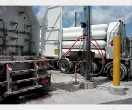 Oasis BV708, 1" ball valve / isolation valve, CNG fill post for trailer loading with HC200 Quick Coupler