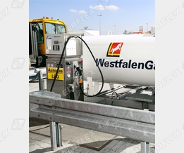 Forklift refuelling with LPG (L.P. Gas, Autogas)
