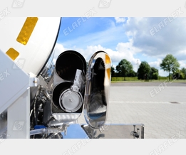 Hose tube of road tanker for chemicals