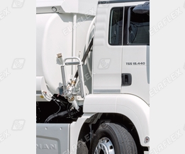 Tankwagen mit großer Schlauchtrommel, HD Schlauchleitung, ZV 500 Zapfventil