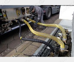 Entladung Mineralölprodukte an der Tankstelle (Tankwagen zu Erdtank)