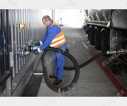 Unloading road tanker
