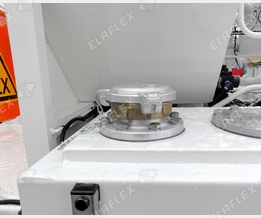 TGN 4" Al tank truck flange with threaded nipple, VK 100 Ms male TW coupler, MB 100 Al dust cap, chain