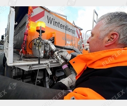 Verladung Streusalzlösung / Sole für Winterdienst: CHS Schlauchleitung, DDC Trockenkupplung